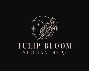 Tulip - Moon Tulip Florist logo design