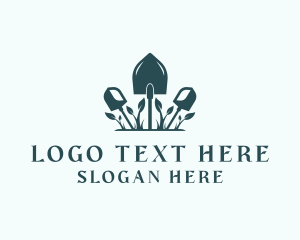 Plant Shovel Landscaping Logo