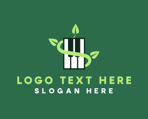 Pianist - Nature Piano Music logo design