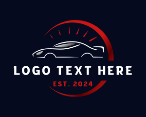 Automotive - Fast Car Speedometer logo design