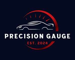 Fast Car Speedometer logo design