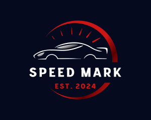 Fast Car Speedometer logo design