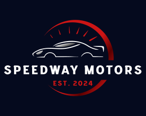 Fast Car Speedometer logo design