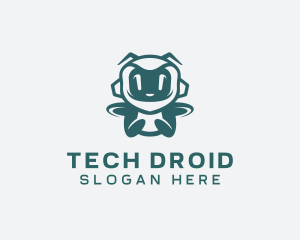 Droid - Cute Robot Toy logo design