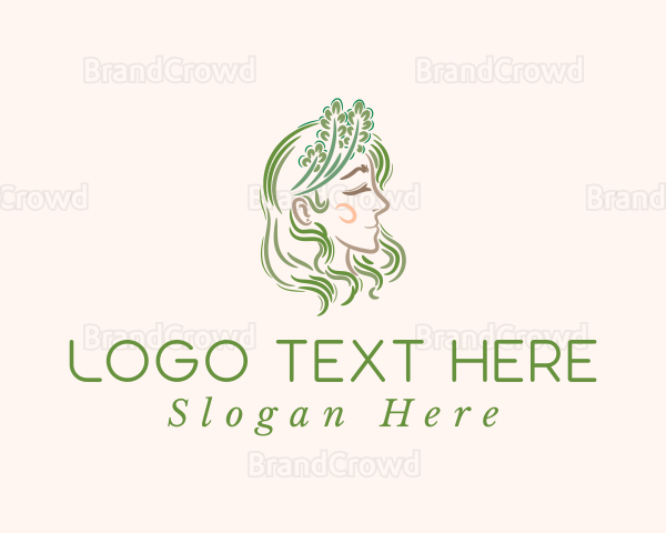 Beauty Flower Lady Logo