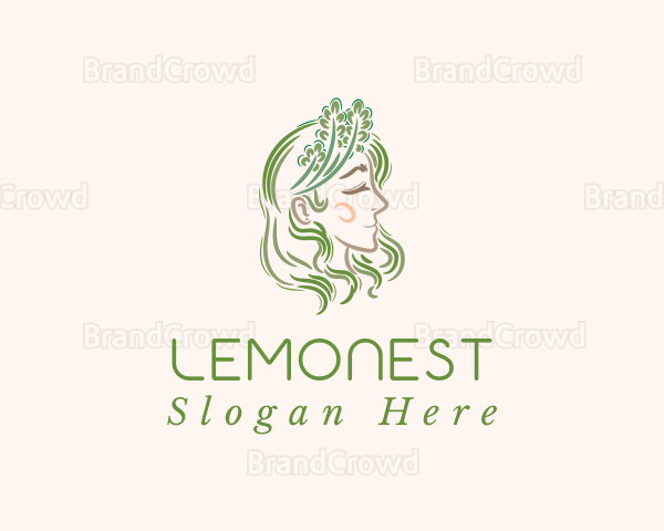 Beauty Flower Lady Logo