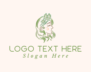 Goddess - Beauty Flower Lady logo design
