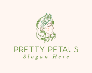 Beauty Flower Lady  logo design