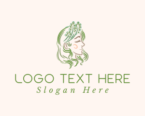 Girly - Beauty Flower Lady logo design