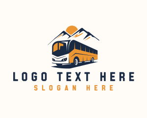 Shuttle - Bus Mountain Adventure logo design