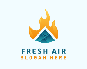 Ice Flame Temperature logo design