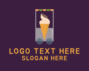 Creamery - Ice Cream Vendor Cart logo design