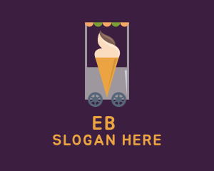 Ice Cream Vendor Cart Logo