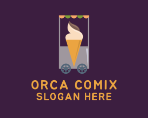 Ice Cream Vendor Cart Logo