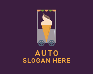 Ice Cream Vendor Cart Logo