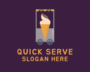 Ice Cream Vendor Cart logo design