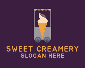 Ice Cream Vendor Cart logo design