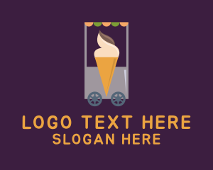 Sweet - Ice Cream Vendor Cart logo design