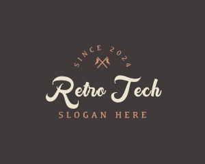 Vintage Retro Flag logo design