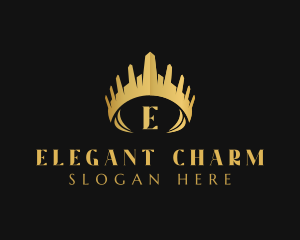 Elegant Pageant Crown logo design