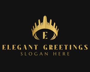 Elegant Pageant Crown logo design