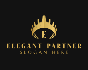 Elegant Pageant Crown logo design