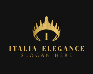 Elegant Pageant Crown logo design