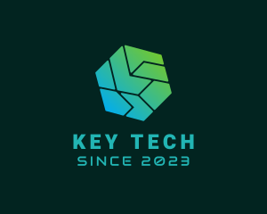 Cyber Tech Hexagon logo design