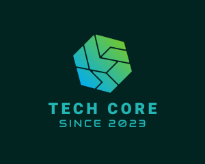 Cyber Tech Hexagon logo design