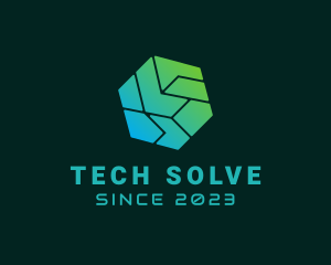 Cyber Tech Hexagon logo design