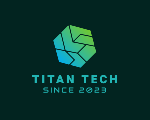 Cyber Tech Hexagon logo design