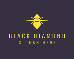 Diamond Spider Insect logo design