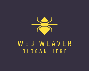 Yellow Diamond Spider logo design