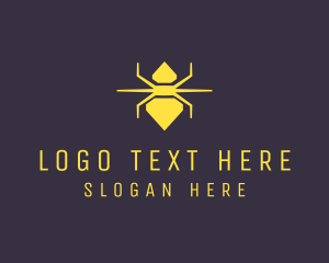 Modern - Yellow Diamond Spider logo design