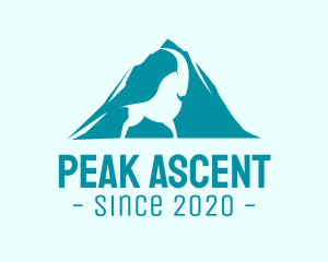 Climb - Blue Mountain Goat logo design