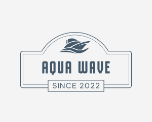 Boat Ocean Wave logo design