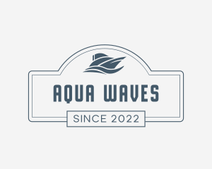 Boat Ocean Wave logo design