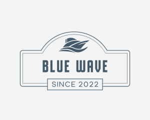 Boat Ocean Wave logo design