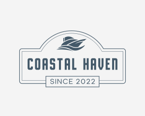 Bay - Boat Ocean Wave logo design
