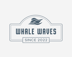 Boat Ocean Wave logo design