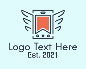 Tablet - Winged Tech Gadget logo design