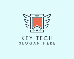 Winged Tech Gadget  logo design