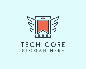 Winged Tech Gadget  logo design