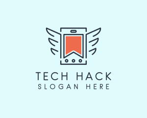 Winged Tech Gadget  logo design