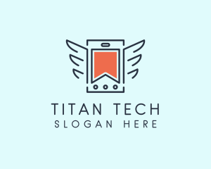 Winged Tech Gadget  logo design