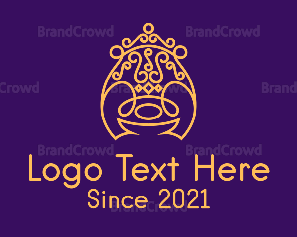 Golden Royal Throne Logo