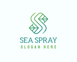 Eco Leaf Letter S logo design