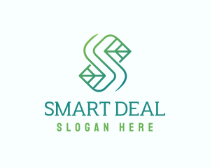 Eco Leaf Letter S logo design