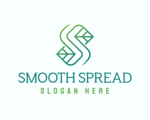 Eco Leaf Letter S logo design