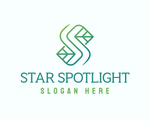 Eco Leaf Letter S logo design